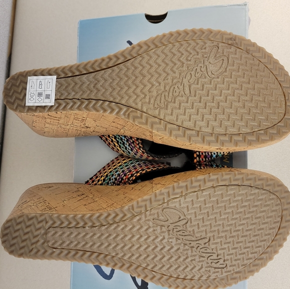 Skechers Luxe Foam Sandals Multi Color Size 9 - Picture 5 of 7